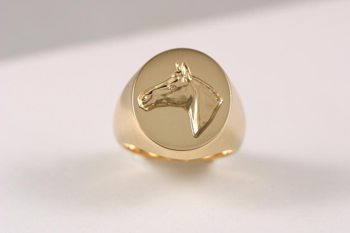Horse Head Signet Ring